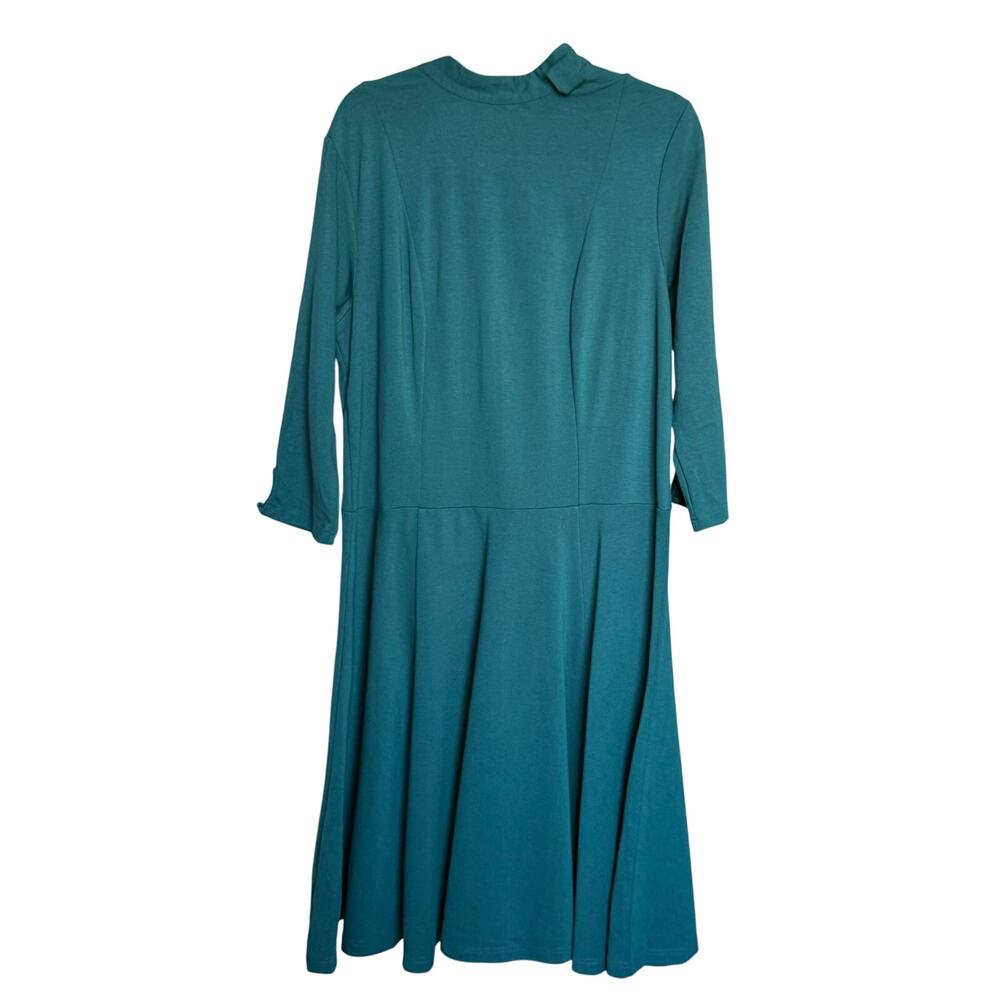Unique Vintage Green High Neck Dress 2X 18 NWOT